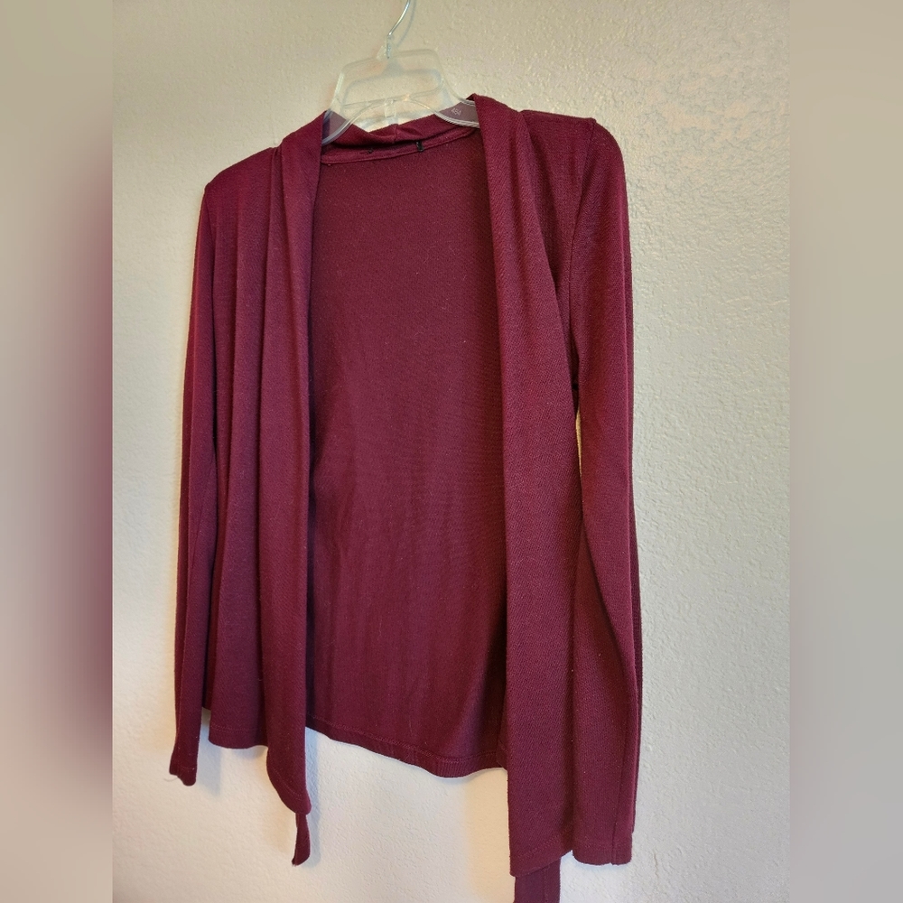 Burgundy cardigan
